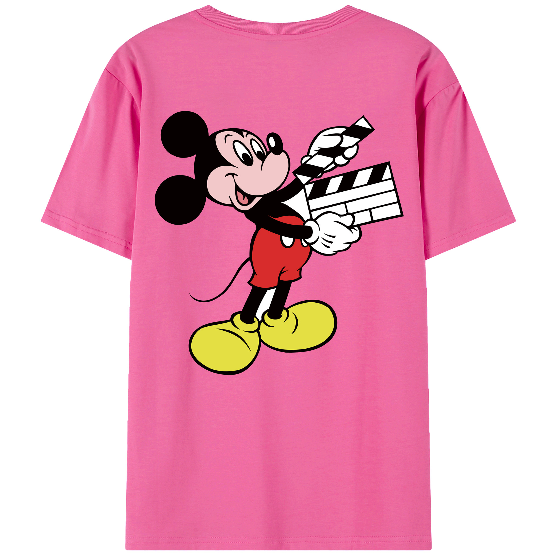 （画像用） ミッキーマウス Mickey Mouse レディース半袖Tシャツ(バックプリント)